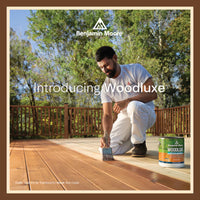 Thumbnail for Benjamin Moore Woodluxe Water-Based Waterproofing Exterior Stain and Sealer Natural Translucent Gallon (ES-10)
