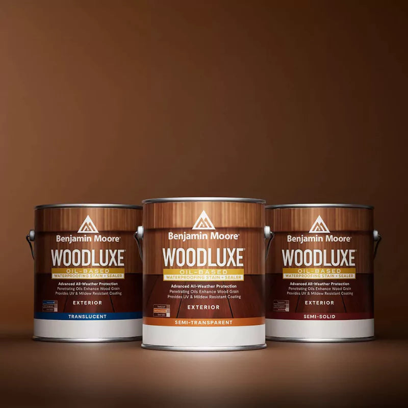 Benjamin Moore Woodluxe Oil-Based Waterproofing Exterior Translucent Stain and Sealer Redwood (ES-20) Gallon