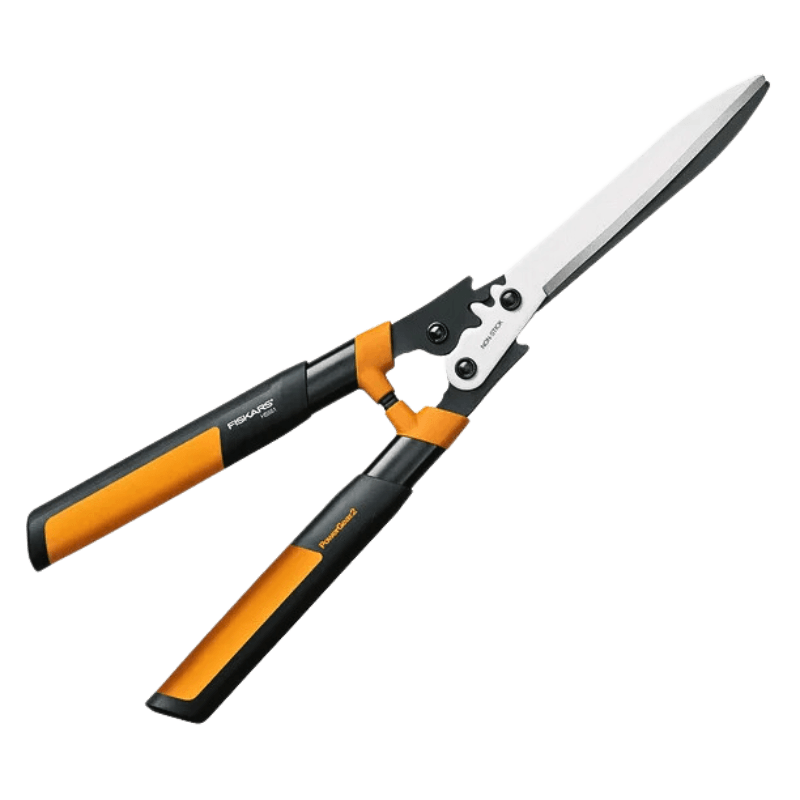 Fiskars PowerGear2 Steel Straight Edge Hedge Shears 10-Inch Blade (23") | Gilford Hardware 