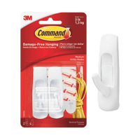 Thumbnail for 3M Command Medium Plastic Hook 3-7/8 in. L 2-Pack | Gilford Hardware