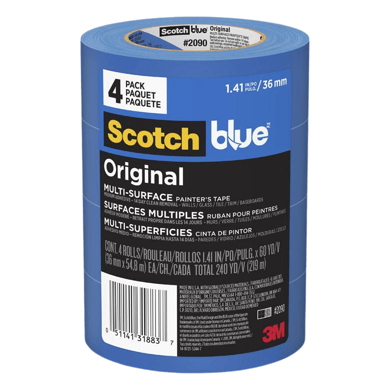 ScotchBlue Painter's Tape Medium 1.41" x 60 yds. 4-Pack. | Gilford Hardware