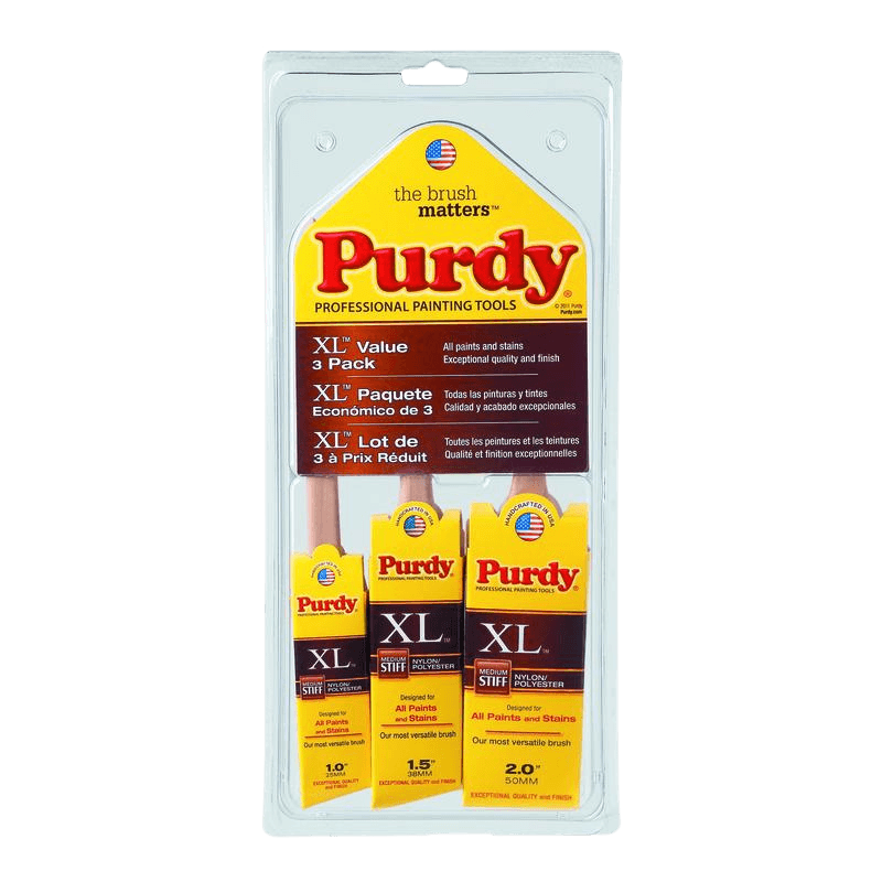 Purdy XL 1, 1-1/2 and 2-in. Paint Brush Set | Gilford Hardware 