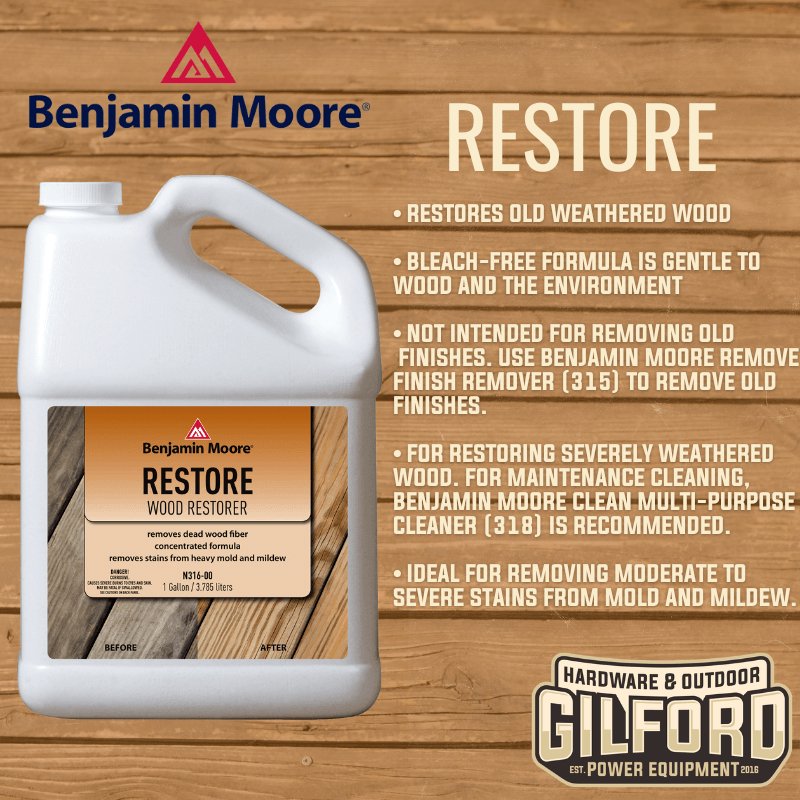 Benjamin Moore RESTORE Wood Restorer 316-00 1 gal. | Gilford Hardware