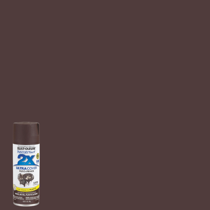 Rust-Oleum Satin Espresso Paint+Primer Spray Paint 12 oz. | Gilford Hardware