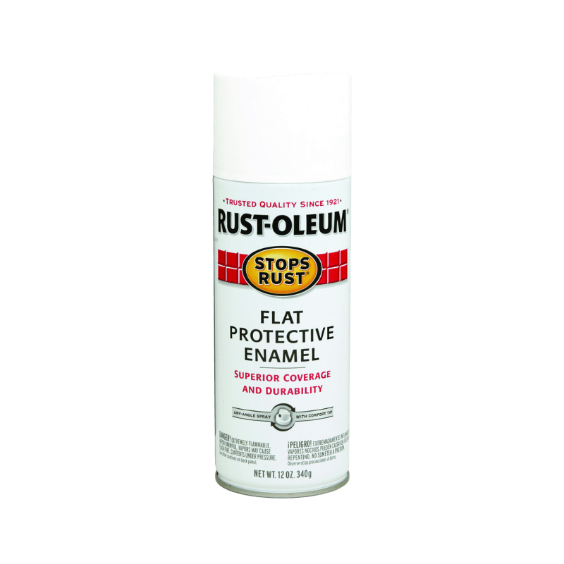 Rust-Oleum Stops Rust Flat White Spray Paint 12 oz. | Gilford Hardware