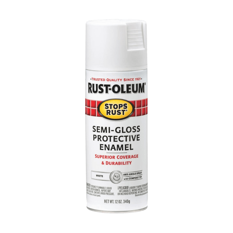 Rust-Oleum Stops Rust Semi-Gloss White Spray Paint 12 oz | Gilford Hardware