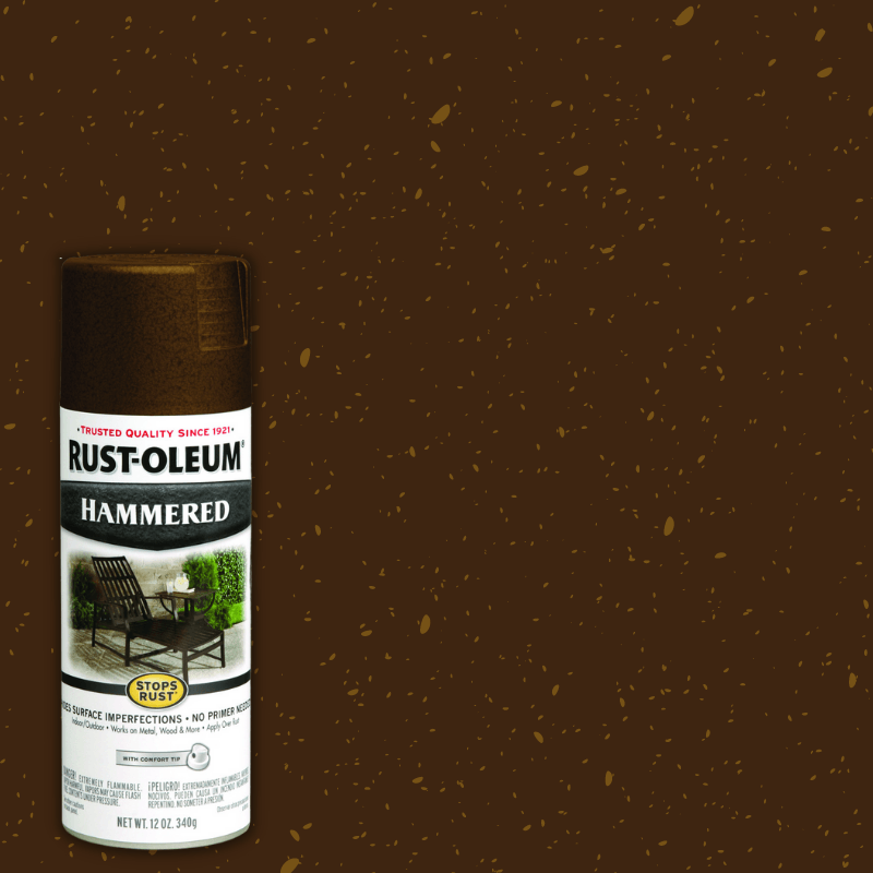 Rust-Oleum Stops Rust Spray Paint Hammered Brown 12 oz. | GH
