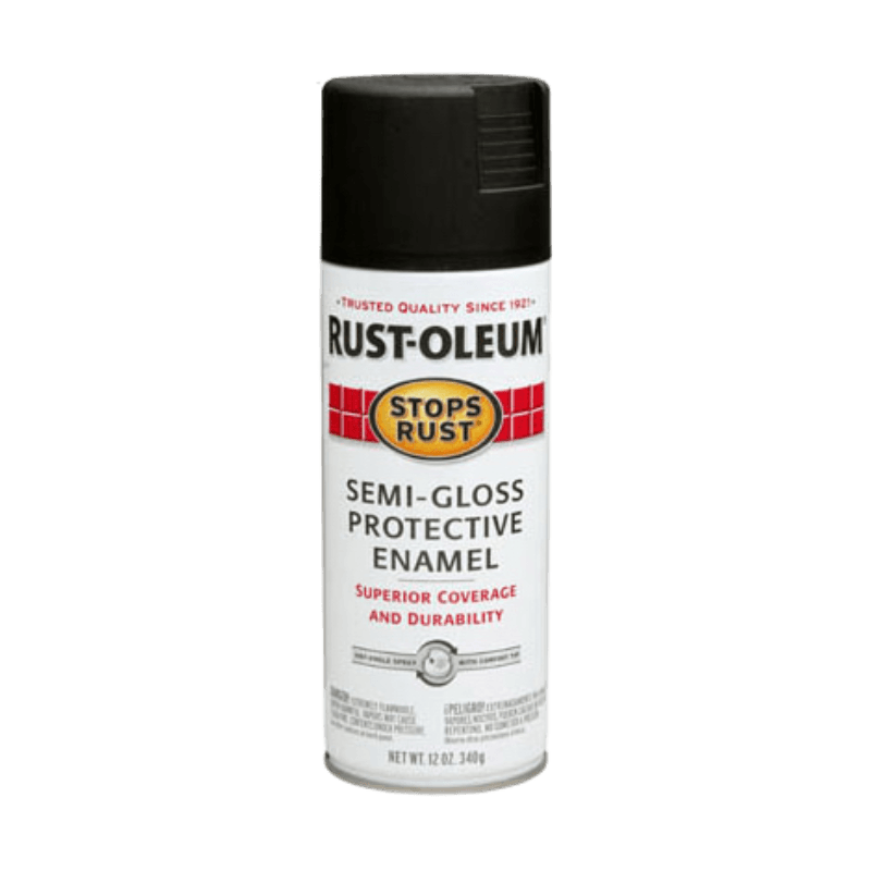 Rust-Oleum Stops Rust Spray Paint Semi-Gloss Black 12 oz. | Gilford Hardware