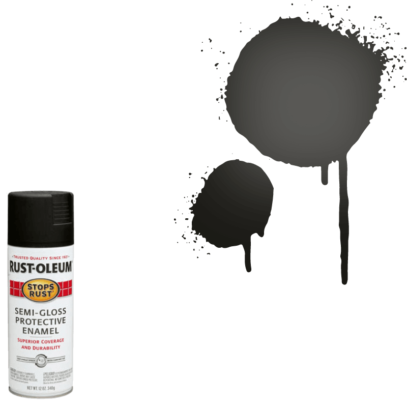 Rust-Oleum Stops Rust Spray Paint Semi-Gloss Black 12 oz. | Gilford Hardware