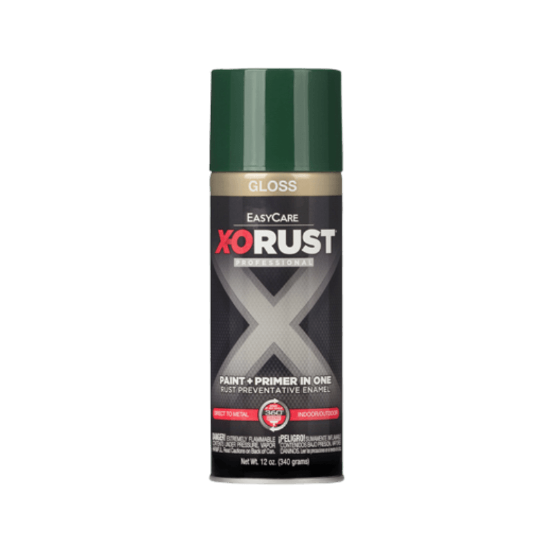 X-O RUST Anti-Rust Hunter Green Gloss Enamel Spray Paint & Primer 12 oz. | Gilford Hardware