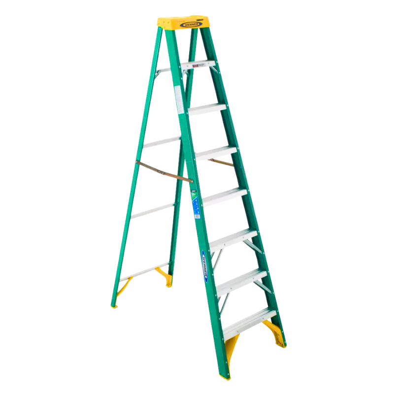 Werner Fiberglass 8-Foot Step Ladder Type II 225 lb. capacity