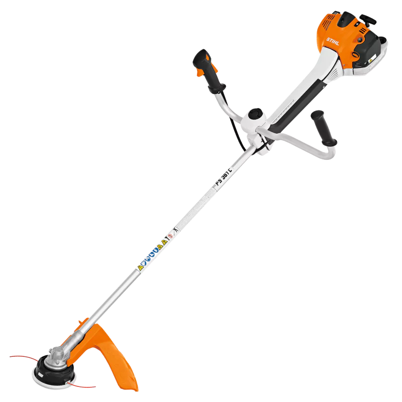 STIHL FS 361 C-EM gas-powered professional brush cutter with ergonomic bike handle design, ideal for forestry and heavy-duty landscaping tasks