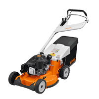 Thumbnail for STIHL RM 756 YC Lawn Mower side view highlighting the 22-inch magnesium mowing deck and large fabric grass bag