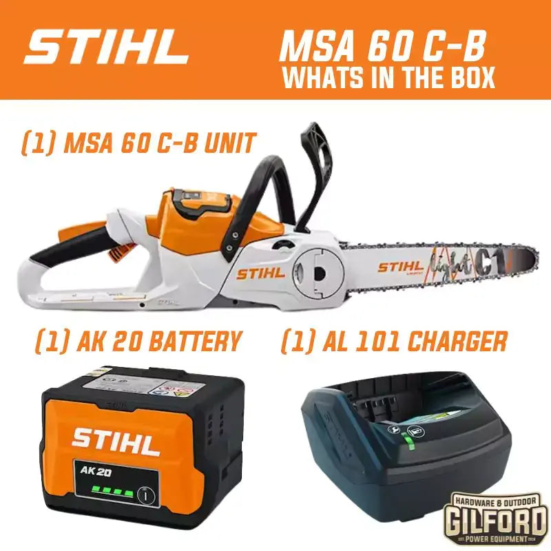 STIHL MSA 60 C-B 12" Chainsaw Battery & Charger | Gilford Hardware