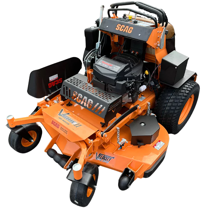 Scag V-Ride II Stand On Zero Turn Lawn Mower With 52-Inch Velocity Cutter Deck And 26 HP Kawasaki FT Series EFI