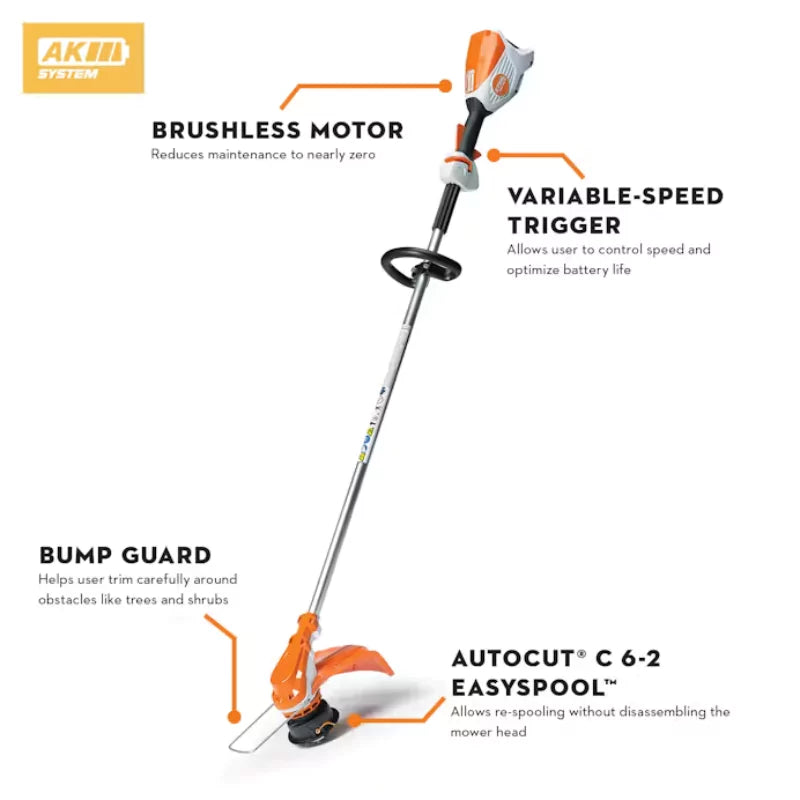 STIHL FSA 60 R Lightweight Battery-Powered Trimmer With AK 20 and AL 101