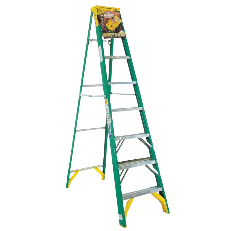 Werner Fiberglass 8-Foot Step Ladder Type II 225 lb. capacity