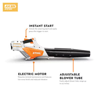 Thumbnail for STIHL BGA 57 Lightweight Hand Held Battery-Powered Blower with AK 20 Battery and AL 101 Charger 365 CFM