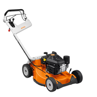 Thumbnail for Rear view of STIHL RM 756 YC Self-Propelled Lawn Mower with retractable mono-comfort handle and sealed ball-bearing wheels.