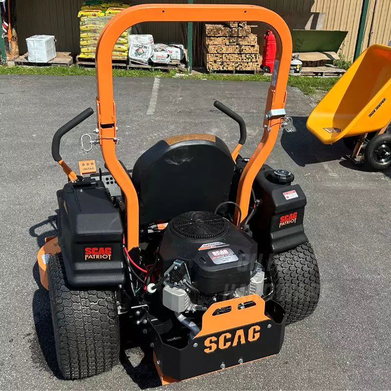 Scag Patriot Zero Turn Ride On Lawn Mower With 52-Inch Hero Cutter Deck And 27 HP SR Engine