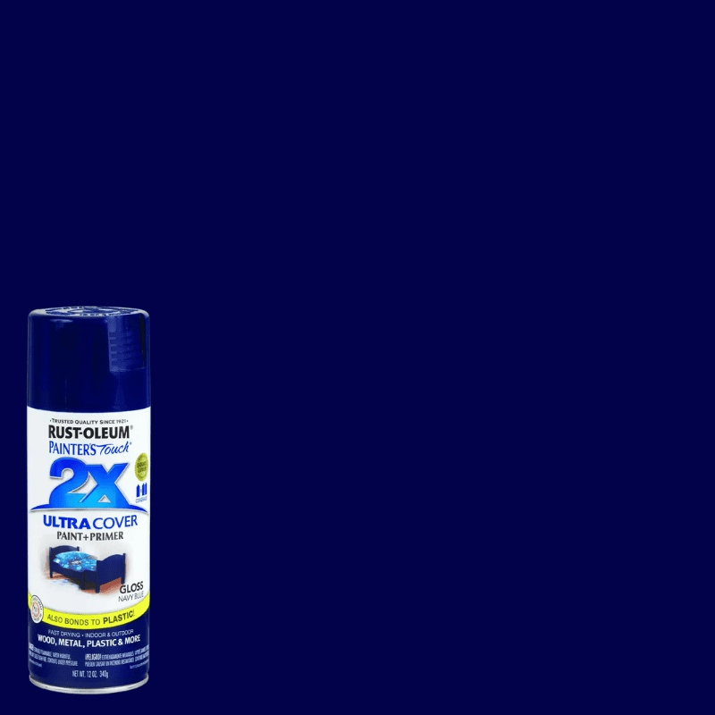 Rust-Oleum 2X Ultra Cover Gloss Navy Paint+Primer Spray Paint 12 oz. | Gilford Hardware