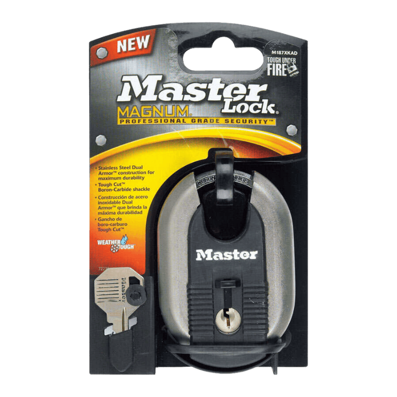 Master LockSteel Ball Bearing Locking Shrouded Padlock | Gilford Hardware 