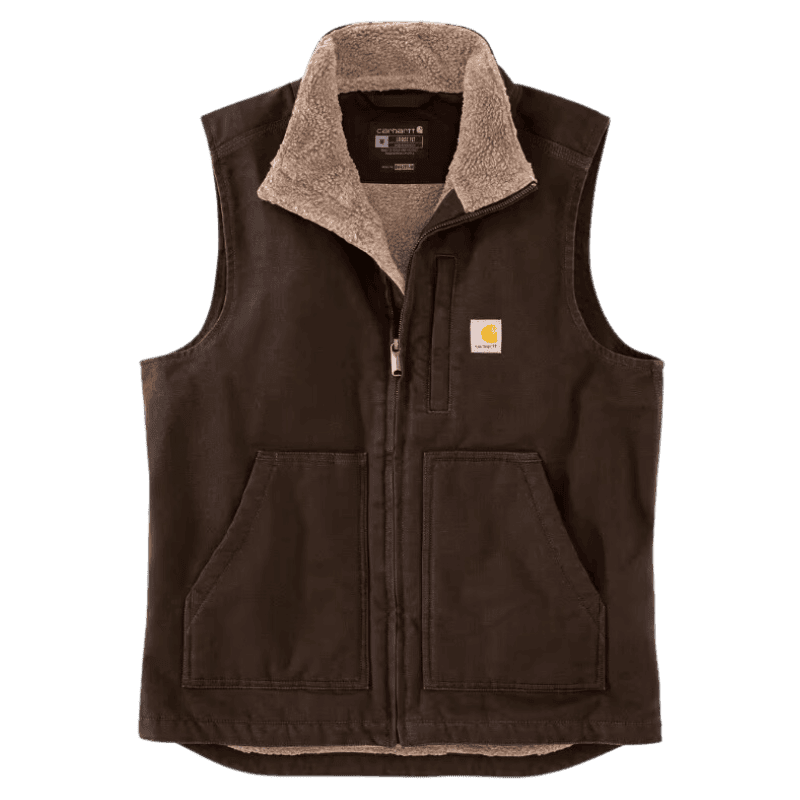 Carhartt Loose Fit Washed Duck Sherpa Lined Mock-Neck Vest | Gilford Hardware 