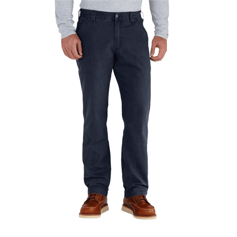 Carhartt Rugged Flex® Relaxed Fit Canvas Work Navy Pants | Gilford Hardware