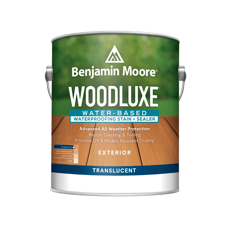 Benjamin Moore Woodluxe Water-Based Waterproofing Exterior Stain and Sealer Natural Translucent Gallon (ES-10)
