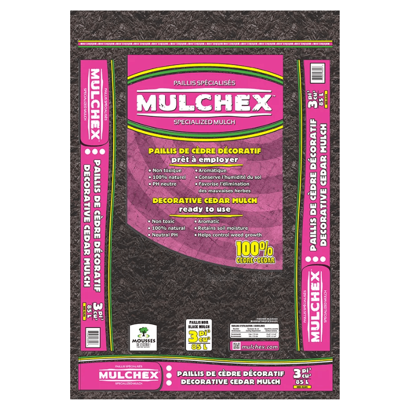 MULCHEX Black Decorative Cedar Mulch 2 cu. ft.