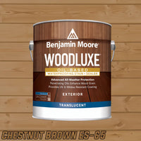 Thumbnail for Benjamin Moore Woodluxe Oil-Based Waterproofing Exterior Translucent Stain and Sealer Chestnut Brown (ES-65) Gallon