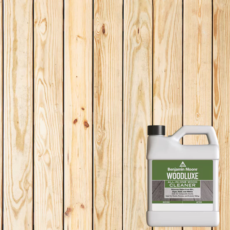 Benjamin Moore Woodluxe All-In-One Wood Cleaner for Composite Decks, Decks, Fences and Exterior Siding (018) Gallon