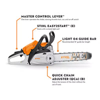 Thumbnail for STIHL MS 182 C-BE Gas Powered Chainsaw Easy2Start with 16-Inch Bar 35.8 cc