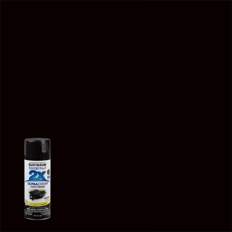 Rust-Oleum 2X Ultra Cover Gloss Black Spray Paint 12 oz. | Gilford Hardware