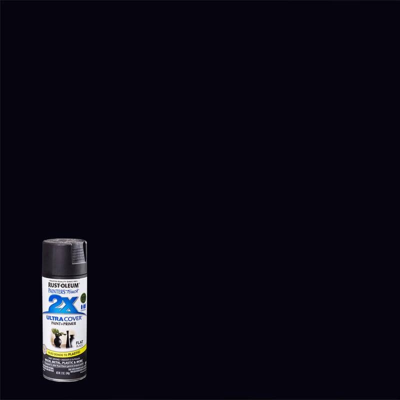 Rust-Oleum 2X Ultra Cover Flat Black Spray Paint 12 oz. | Gilford Hardware