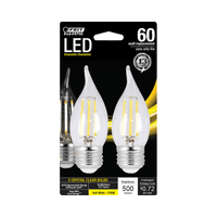 Thumbnail for Feit Electric Enhance (Medium) Filament LED Bulb Soft White 60 Watt Equivalence 2-Pack. | Gilford Hardware 