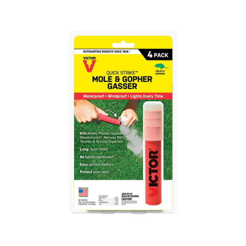 Victor Quick Strike Toxic Gasser Fog For Gophers and Moles 4-Pack. | Gilford Hardware