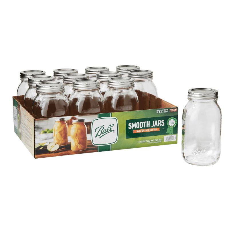 Ball Smooth Sided Regular Mouth Canning Jar 12-Pack. | Gilford Hardware