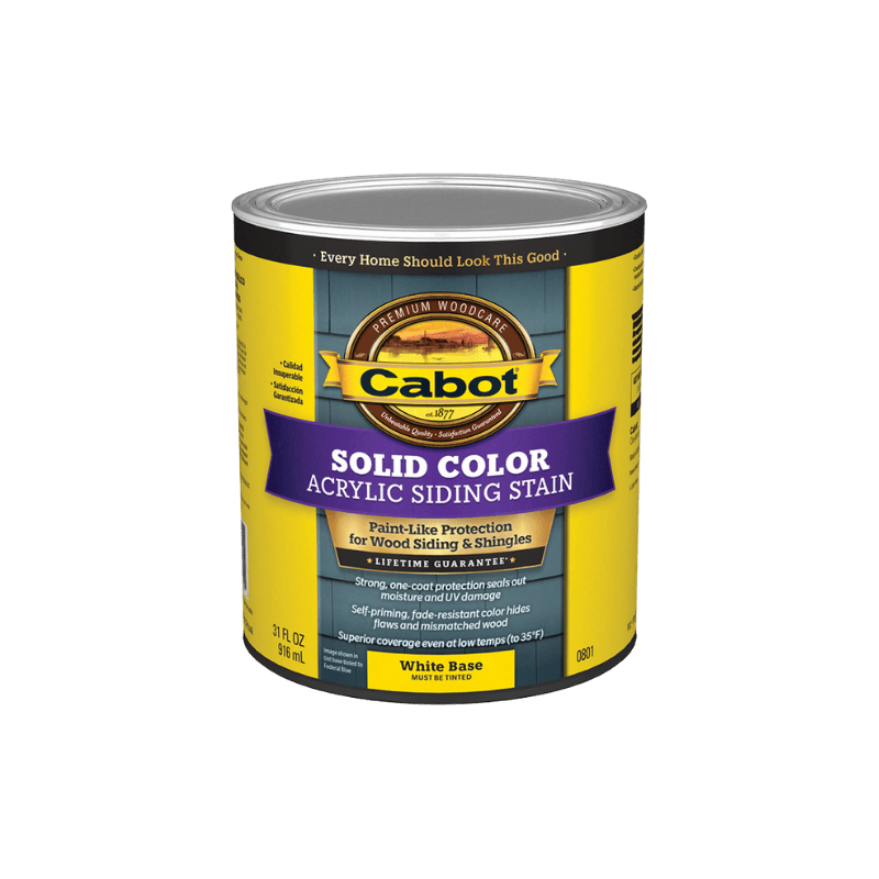 Cabot Siding Stain Solid Water-Based Acrylic Quart | Gilford Hardware