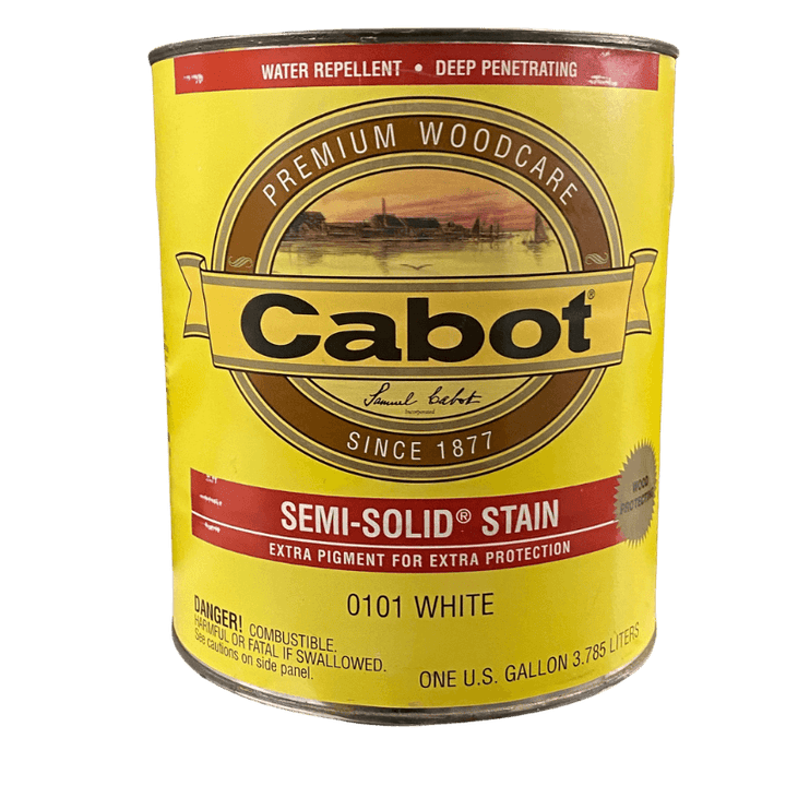 Cabot Semi-Solid Stain White 0101 1 gal.