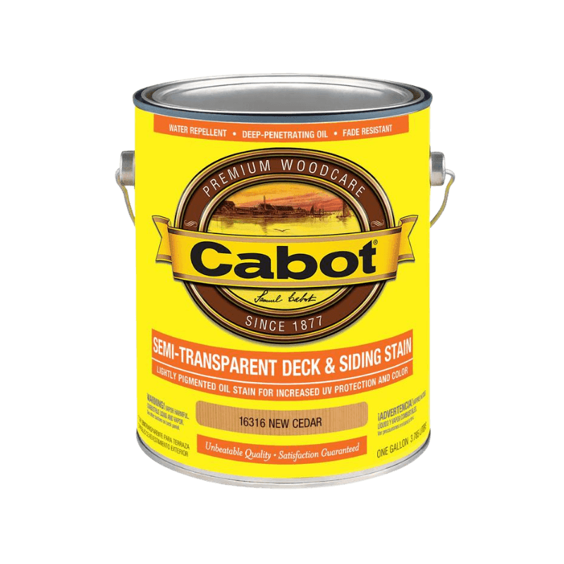 Cabot Semi-Transparent 16316 New Cedar Oil-Based Deck and Siding Stain 1 gal. | Stains | Gilford Hardware