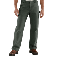 Thumbnail for Carhartt Washed Duck Flannel Lined Pant Moss | Gilford Hardware 