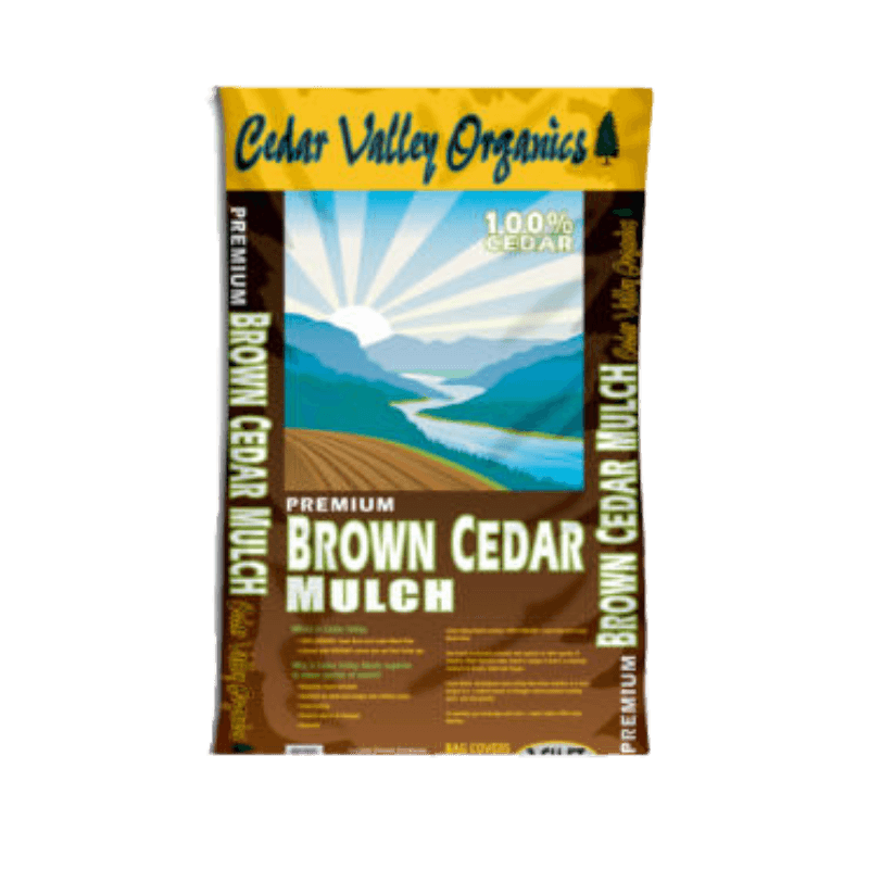 Cedar Valley Organics Premium Brown Cedar Mulch 2 ft³ | Mulch | Gilford Hardware & Outdoor Power Equipment