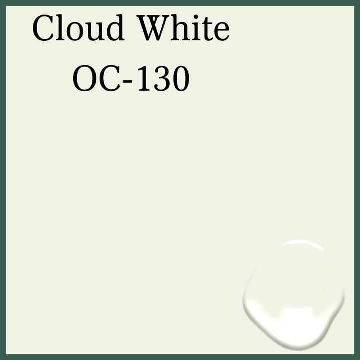 Cloud White OC-130 Coordinating Colors by Benjamin Moore  Hall paint  colors, Benjamin moore cloud white, Benjamin moore
