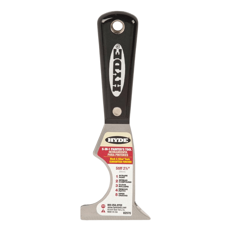 Hyde 5-in-1 Multi-Purpose Scraper Tool Steel 2-1/2 in. | Putty Knives & Scrapers | Gilford Hardware