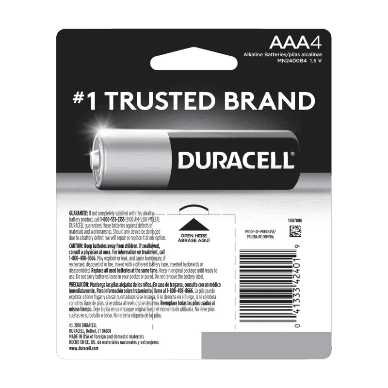 Duracell Coppertop AAA Alkaline Batteries 4-Pack | Batteries | Gilford Hardware & Outdoor Power Equipment