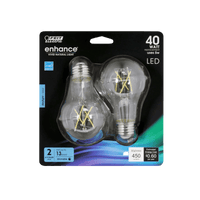 Thumbnail for Feit Electric Enhance A19 E26 (Medium) Filament LED Bulb Daylight 40 Watt Equivalence 2-Pack. | Gilford Hardware