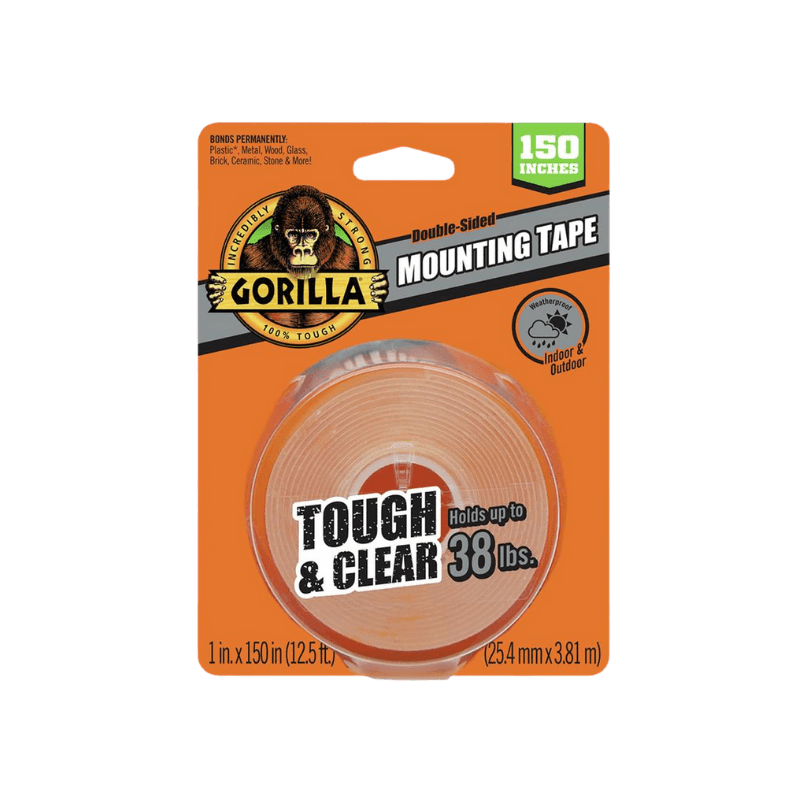 Gorilla Clear Double Sided Mounting Tape 1" x 150" | Gilford Hardware 