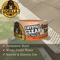 Thumbnail for Gorilla Clear Fix, Seal Tape Clear 1.88 x 18 yd | Gilford Hardware