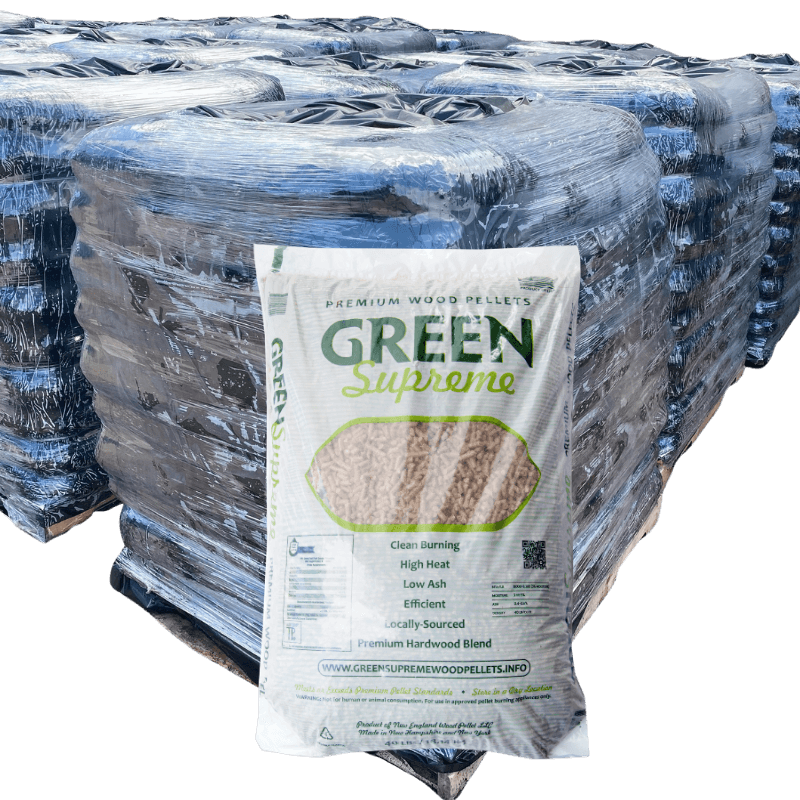 Green Supreme Wood Pellets Ton (50 ct. - 40 lb. Bags) | Firewood & Fuel | Gilford Hardware & Outdoor Power Equipment